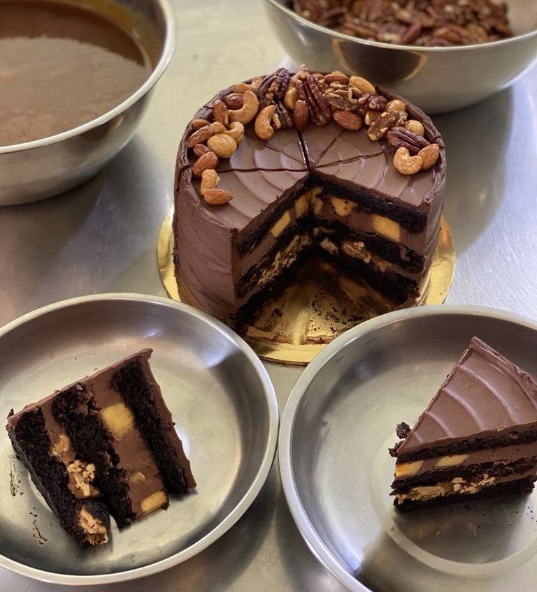 Raya Edition: Choc Fudge Cake with banana, nuts & salted caramel - Image 2