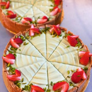 Strawberry & Pistachio Custard Pie (9" only)